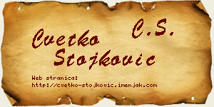 Cvetko Stojković vizit kartica